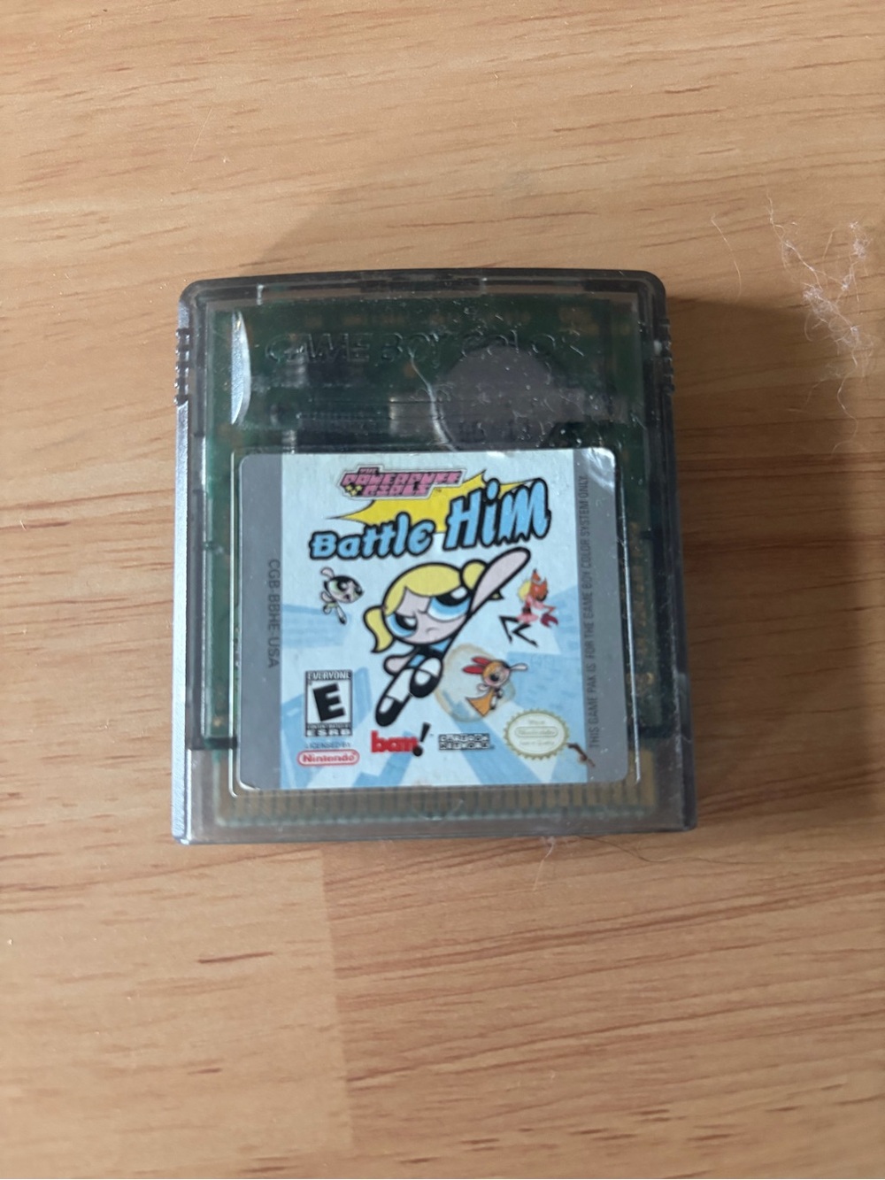 Nintendo Game Boy Color Clear Gray/Green Battle HIM Cartridge